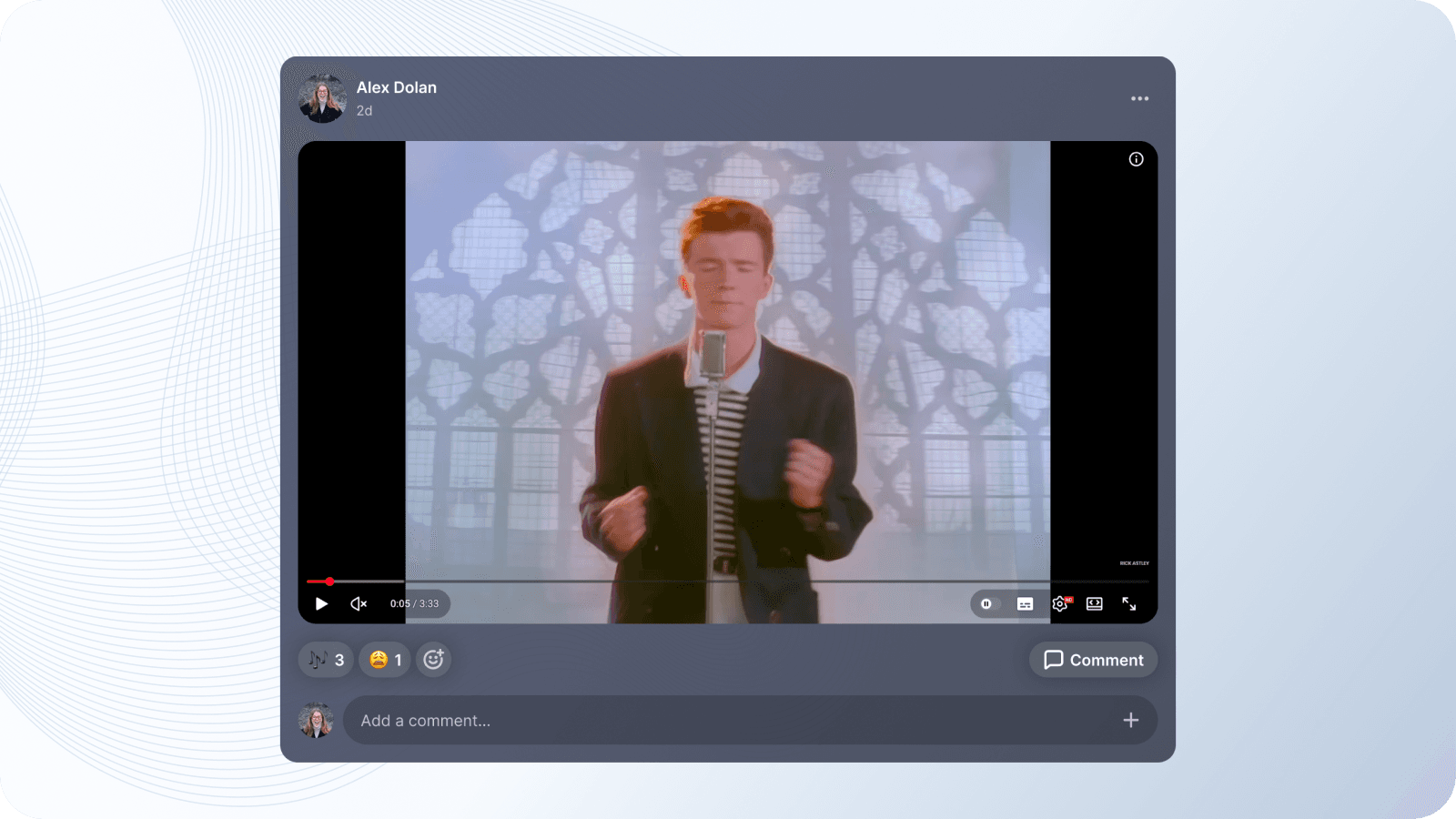 Slashwork shows videos inline