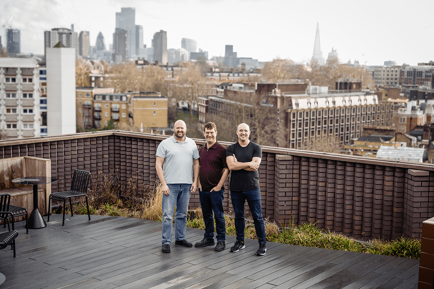Three senior engineers (left to right: Jackson Gabbard, Dave Miller, and Josh Watzman) joining forces to build a next-generation work communication app, Slashwork