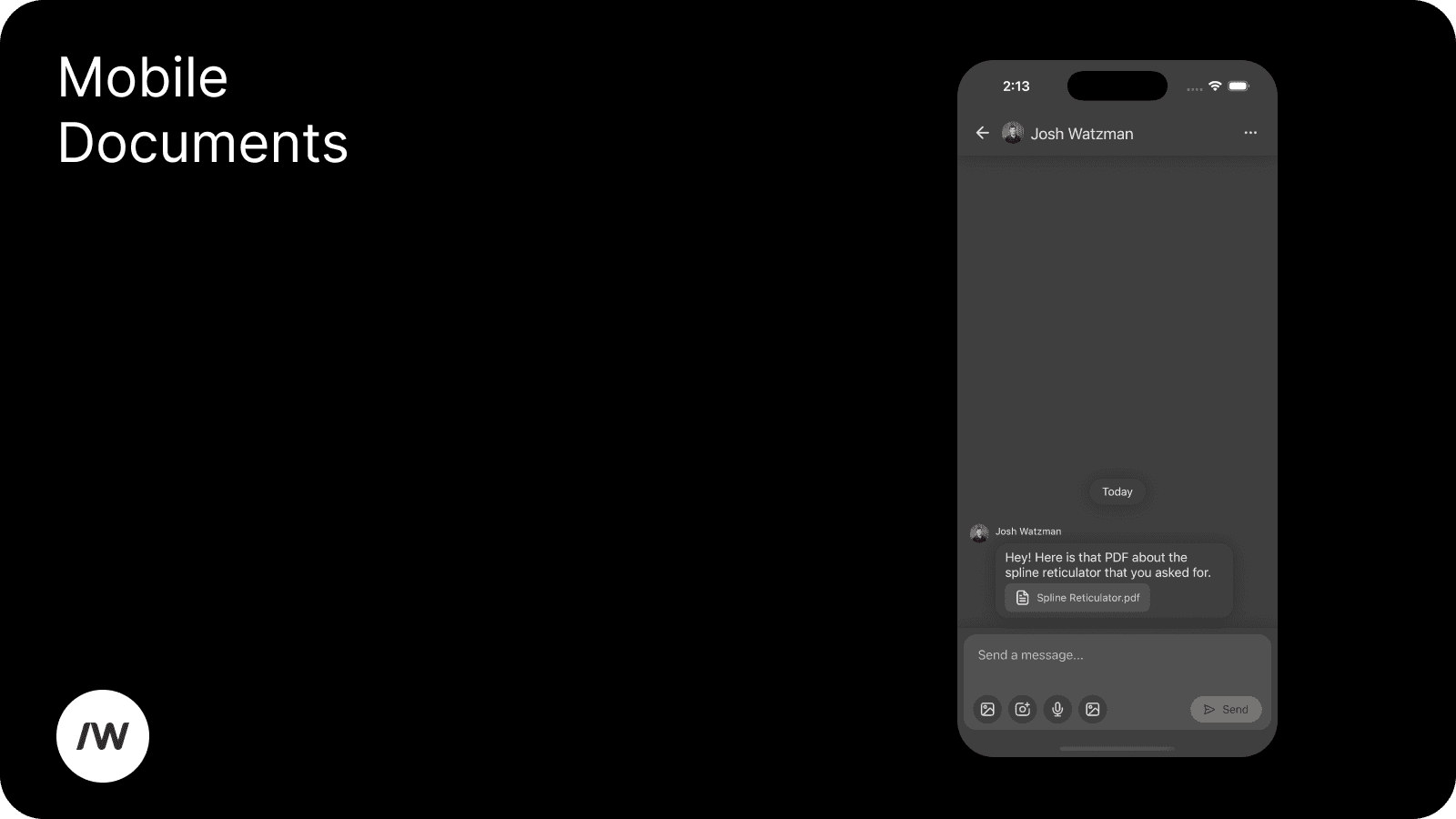 Slashwork shows PDF uploads on mobile