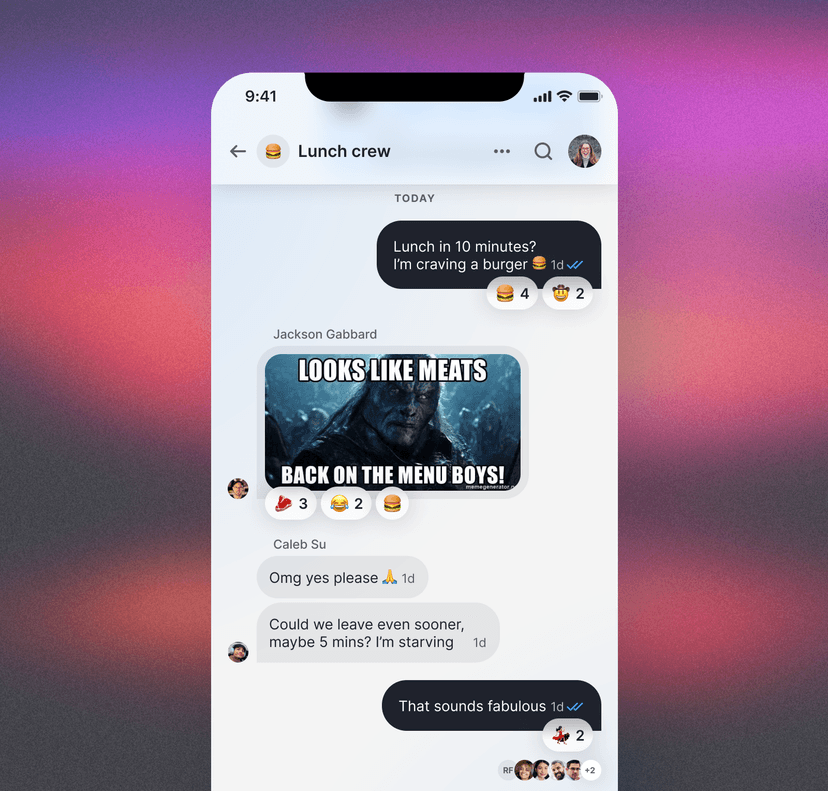 A screenshot of the Slashwork chats product